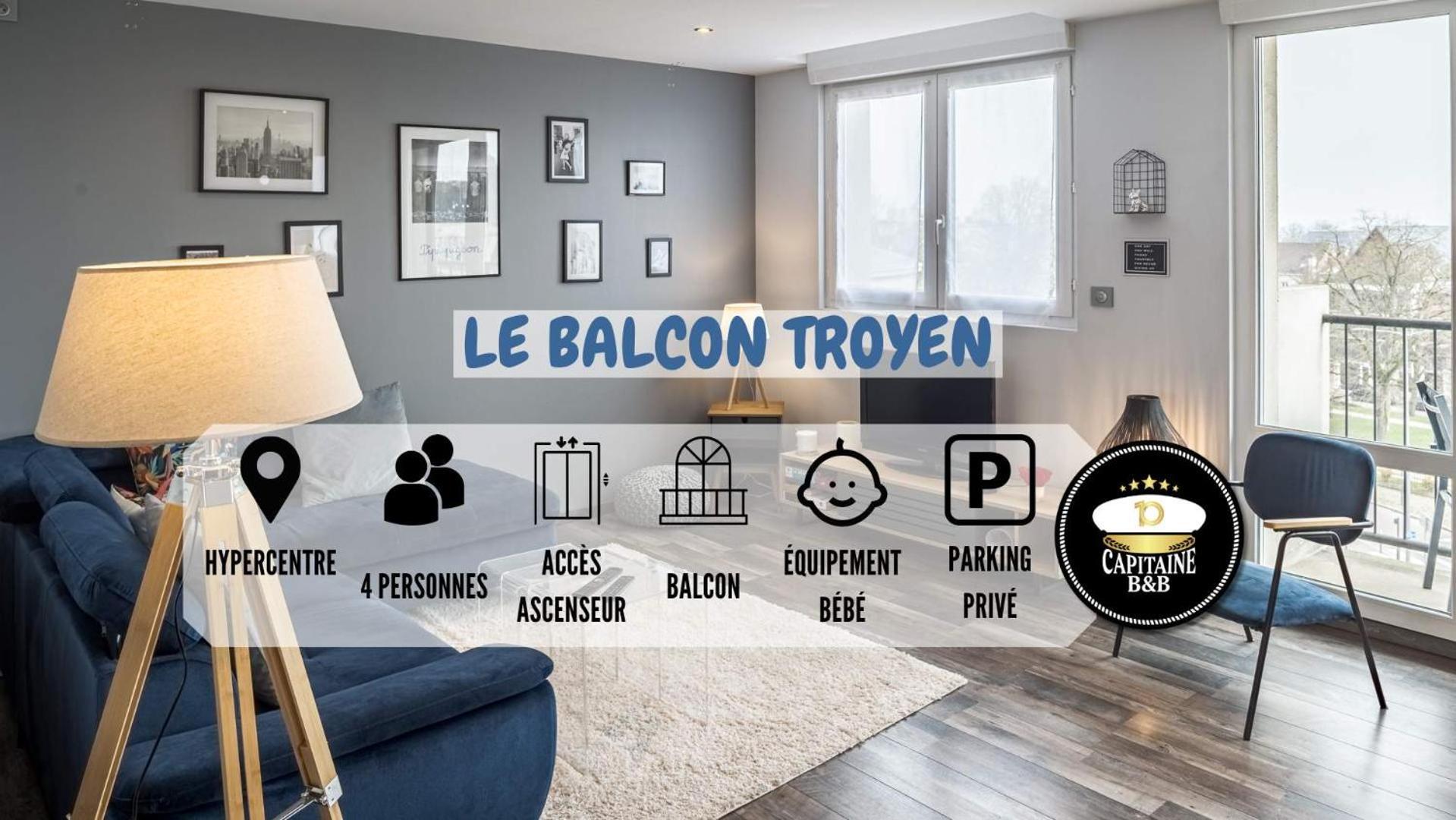 Le Balcon Troyen - Proche Hypercentre - 4 Pers. Apartment Troyes Bagian luar foto